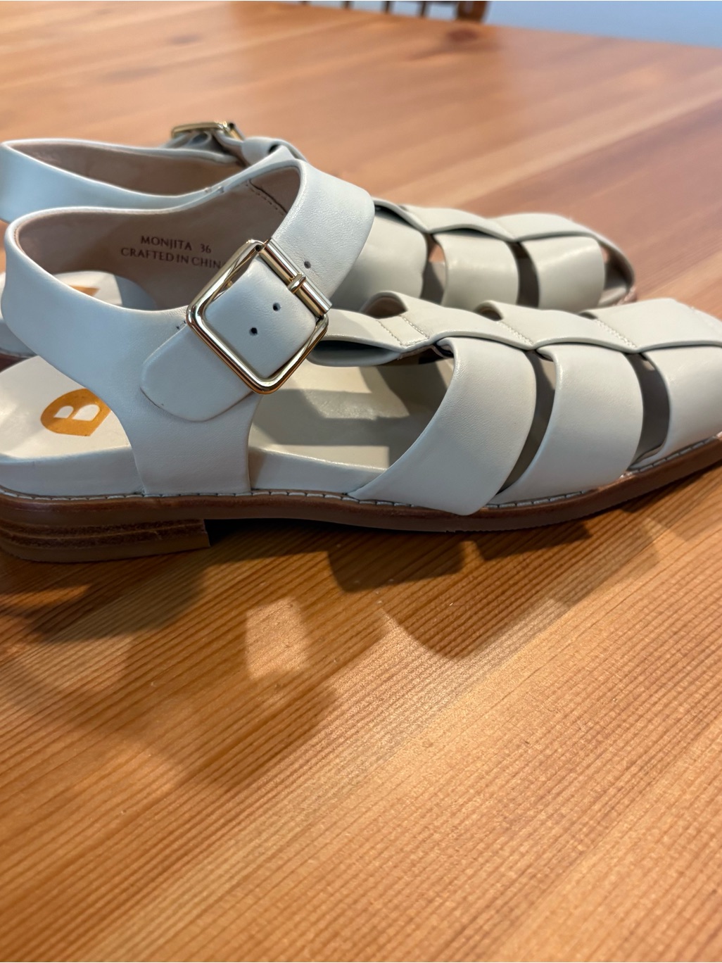 Bared Footwear Monjita Fisherman Sandal White Leather Size 36 Nwot Women's Shoes — image 2 of 8
